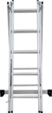 Three-section aluminum multipurpose ladder NV1230 sku 1230305