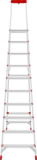 Aluminum professional stepladder with 350×260 mm platform and tool tray NV3135 sku 3135110