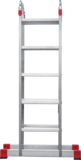 Multipurpose aluminum professional hinged rung ladder 400 mm width NV3320 sku 3320245