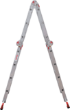 Multipurpose aluminum professional hinged rung ladder 400 mm width NV3320
