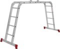 Multipurpose aluminum hinged rung ladder 340 mm width NV2320 sku 2320234