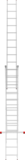 Three-section aluminum multipurpose ladder NV2230 sku 2230312