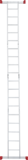 Multipurpose aluminum hinged rung ladder 340 mm width NV2320 sku 2320245