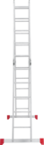 Multipurpose aluminum hinged rung ladder 340 mm width NV2320
