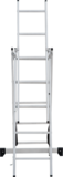 Three-section aluminum multipurpose ladder NV1230 sku 1230305