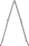 Multipurpose aluminum hinged rung ladder 340 mm width NV2320 sku 2320256