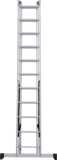 Three-section aluminum multipurpose ladder NV1230 sku 1230311