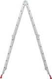 Multipurpose aluminum hinged rung ladder 340 mm width NV2320