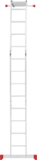 Multipurpose aluminum hinged rung ladder 340 mm width NV2320 sku 2320404