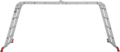 Multipurpose aluminum hinged rung ladder 340 mm width NV2320 sku 2320404