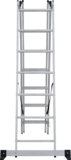 Three-section aluminum multipurpose ladder NV1230 sku 1230307