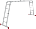 Multipurpose aluminum hinged rung ladder 340 mm width NV2320