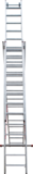 Three-section aluminum industrial multipurpose ladder NV5230 sku 5230313