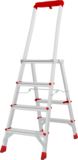 Aluminum professional stepladder with 350×260 mm platform and tool tray NV3135 sku 3135104