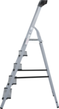 Steel stepladder with 130 mm aluminum steps and tool tray NV1138 sku 1138105