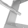 Professional mobile folding platform ladder with telescopic cross bar NV3541