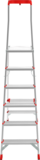 Aluminum professional stepladder with 350×260 mm platform and tool tray NV3135