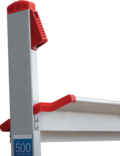 Aluminum single-section industrial leaning ladder with 130 mm steps NV3217