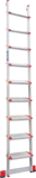 Aluminum single-section industrial leaning ladder with 130 mm steps NV3217 sku 3217109