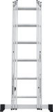 Three-section aluminum multipurpose ladder NV1230 sku 1230306