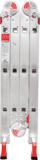 Multipurpose aluminum professional hinged rung ladder 400 mm width NV3320 sku 3320403