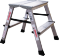 Aluminum double-sided stepladder with 350×260 mm platform NV2120 sku 2120202