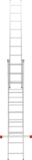 Three-section aluminum multipurpose ladder NV2230
