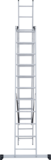 Three-section aluminum multipurpose ladder NV1230 sku 1230311