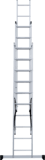 Three-section aluminum multipurpose ladder NV1230 sku 1230310