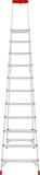 Aluminum professional stepladder with 350×260 mm platform and tool tray NV3135 sku 3135111