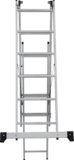 Three-section aluminum multipurpose ladder NV1230 sku 1230306