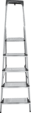 Steel stepladder with 130 mm aluminum steps and tool tray NV1138 sku 1138105