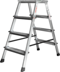 Aluminum double-sided stepladder with 350×260 mm platform NV2120 sku 2120204