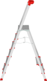 Aluminum professional stepladder with 350×260 mm platform and tool tray NV3135