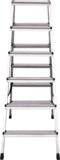 Aluminum double-sided stepladder with 350×260 mm platform NV2120 sku 2120206