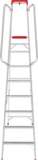 Aluminum industrial stepladder with 80 mm flanged steps and tool tray NV5115 sku 5115108