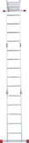Multipurpose aluminum professional hinged rung ladder 400 mm width NV3320 sku 3320405