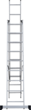 Three-section aluminum multipurpose ladder NV1230 sku 1230309