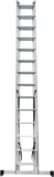 Three-section aluminum multipurpose ladder NV1230 sku 1230314