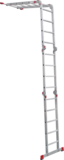 Multipurpose aluminum professional hinged rung ladder 400 mm width NV3320 sku 3320245