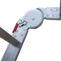 Multipurpose aluminum professional hinged rung ladder 400 mm width NV3320